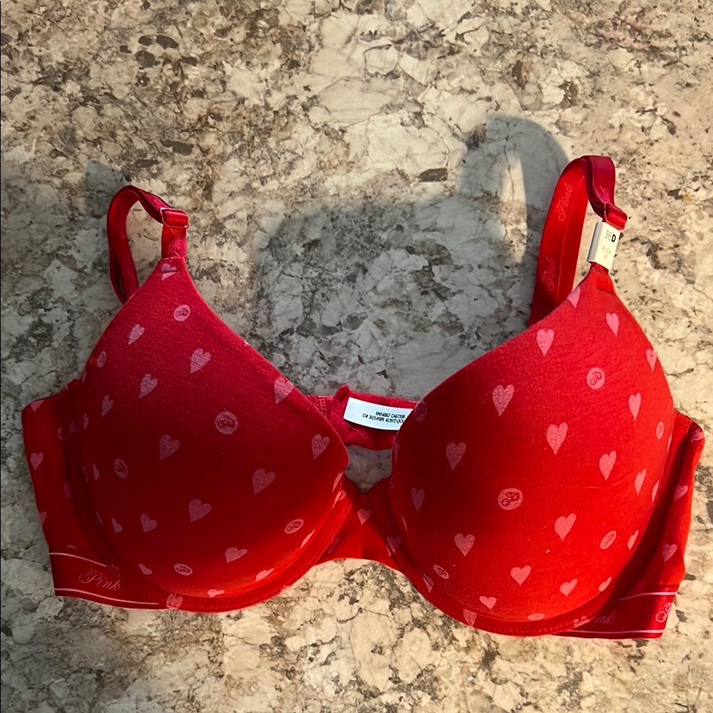 PINK Victoria's Secret Heart-Patterned Bra